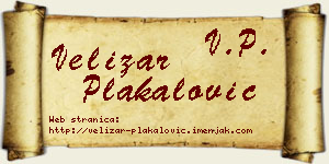 Velizar Plakalović vizit kartica
